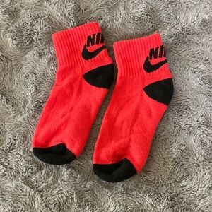 Nike Kids bright Red and Black Ankle Socks